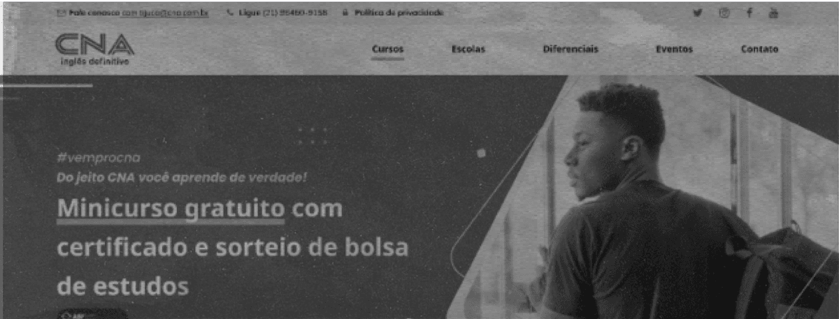 Site Institucional | CNA. Redesign e implementação feitos para 4 unidades do CNA